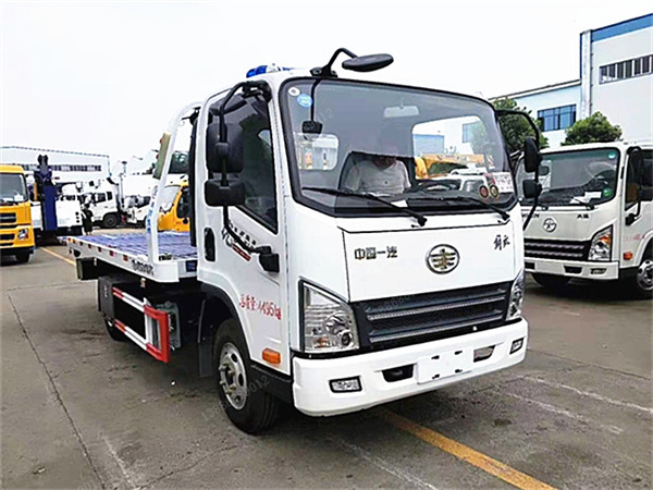 解放虎V一拖二藍牌清障車廠家，程力牌國六CLW5040TQZC6清障車